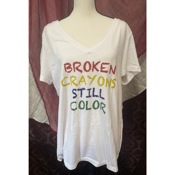 Broken Crayons still Color Tee, size XL - Picture 1 of 6